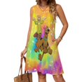 thumbnail image 2 of Scooby Doo Shaggy Sleeveless Dress For Womens Summer Novelty Sundress Soft Casual Knee Length Loose Tank Dress, 2 of 7