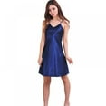 thumbnail image 1 of Robe à Bretelles Confortable en Satin pour Femmes, 1 of 4