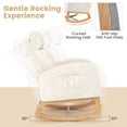 thumbnail image 6 of Gymax 2PCS Nursery Rocking Chair Upholstered Chenille Rocker Armchair w/ Side Pocket, 6 of 10