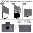 thumbnail image 5 of Outdoor TV Cover DIDADI Waterproof Weatherproof TV Cover with Zipper Open  600D Oxford Heavy Duty TV Protector Dustproof  TV Screen Covers for 52-55  inch LED, LCD, OLED Flat Screen TVs, 5 of 8