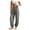 Gray, variant on Harem Pants for Women Cotton Linen Yoga Boho Palazzo Pants with Pockets Lightweight Drawstring Elastic High Waisted Loose Comfy Trousers