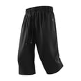 thumbnail image 2 of Domuza Capri Pants for Men 3/4 Long Straight-Leg Sport Shorts Quick Dry Workout Gym Beach Shorts with Zipper Pockets Black 3XL, 2 of 5