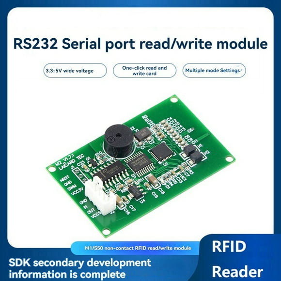 RFID Reader Writer Module 13.56Mhz IC Card Reader S50 Card Reader ISO14443A RS232 Support Window Linux System
