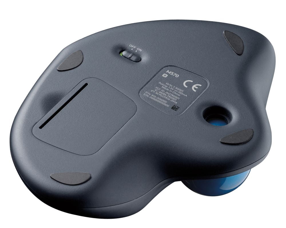 kost Tal til lort Logitech M570 Wireless Trackball Computer Mouse - Walmart.com