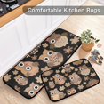 thumbnail image 5 of SKYSONIC Kitchen Rugs 2 Piece Waterproof Non Slip Kitchen Mat Cute Owl Kitchen Rug Set for Sink Office Kitchen Cafe, 19.7"x47.2"+19.7"x27.6", 5 of 7