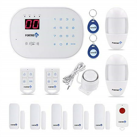 fortress security store (tm) s02-a wireless home and business security alarm system diy kit with auto dial, motion detectors, panic button and more for complete