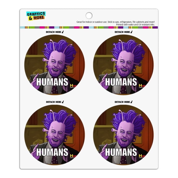 Human Aliens Guy History Meme Refrigerator Fridge Locker Vinyl Circle Magnet Set