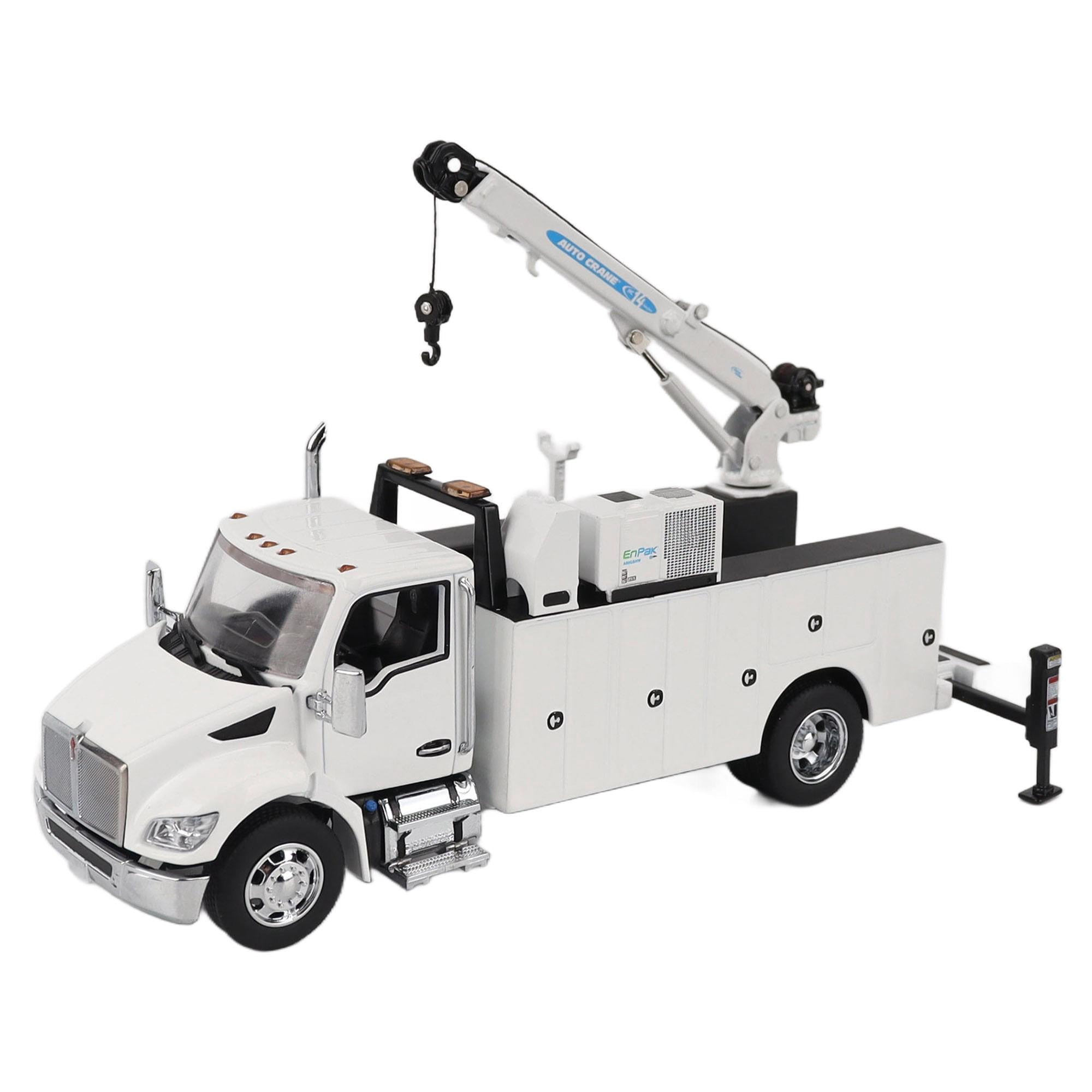 Diecast Masters 1/50 White Kenworth T380 Auto-Crane Titan85-Body HC14 Crane Work Truck with Miller EnPak A60 71212