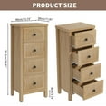 thumbnail image 2 of 4 Drawer Dresser for Bedroom Tall Chest of Drawers Wood Storage Dresser Organizer Nightstand for Living Room, 2 of 8