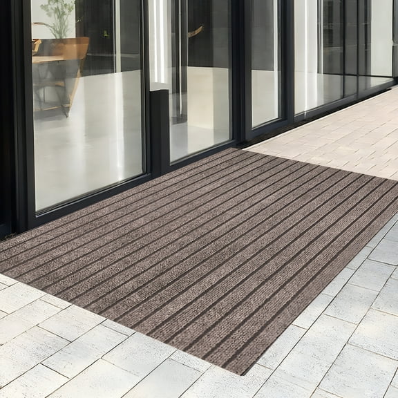 DERONA Door Mat,Heavy Duty Large Doormats Entrance Welcome Mat,Easy Clean Waterproof Non Slip Door Mat,Durable Rubber Doormat,Low Profile Doormat Rugs for Patio,Garage
