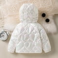 thumbnail image 5 of MEZZALL Kids Boys Girls Fall Winter Solid Color Lightweight Hooded Casual Jacket Children Clothes Soft Toddler Dailywear, White, 2-3 Years, 5 of 6