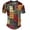 a-Red17735, variant on VNKIDY Mens Patchwork Waffle Knit Henley Shirt Short Sleeve Button Neck Curved Hem Casual TShirts For Daily Wear Brown L