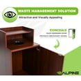 thumbnail image 6 of Alpine Restaurant Trash Bin Cabinet - Commercial Trash Can Garbage Receptacle with Tray Holder for 32 Gallon Garbage Bin (Mahogany), 6 of 9