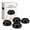 Black, variant on 4 Pack Upright Piano Caster Cups, Solid Wood Piano Leg Floor Protectors with EVA Foam Base, Non Slip Piano Wheel Cups for Hardwood Tile and Carpet