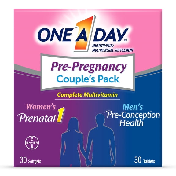 One A Day Pre-Pregnancy Multivitamin, Prenatal Vitamins, 30 30 Count