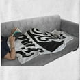 thumbnail image 6 of 18th Birthday Soft Flannel Fleece Throw Blanket, Finally 18 Words Basketball Logo Seemed Sports Movement Image, Cozy Plush for Indoor and Outdoor Use, 60" x 80", Black and White, by Ambesonne, 6 of 6