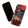 thumbnail image 3 of Mystical Eye Collage Phone Case, Abstract Red & Blue Surreal Art Protective Cover for iPhone 17 16 15 14 13 12 11 Pro Plus Mini, 3 of 6