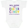 thumbnail image 3 of Inktastic Will Work for Easter Candy Please Pay in Advance Boys or Girls Baby Bodysuit, 3 of 5