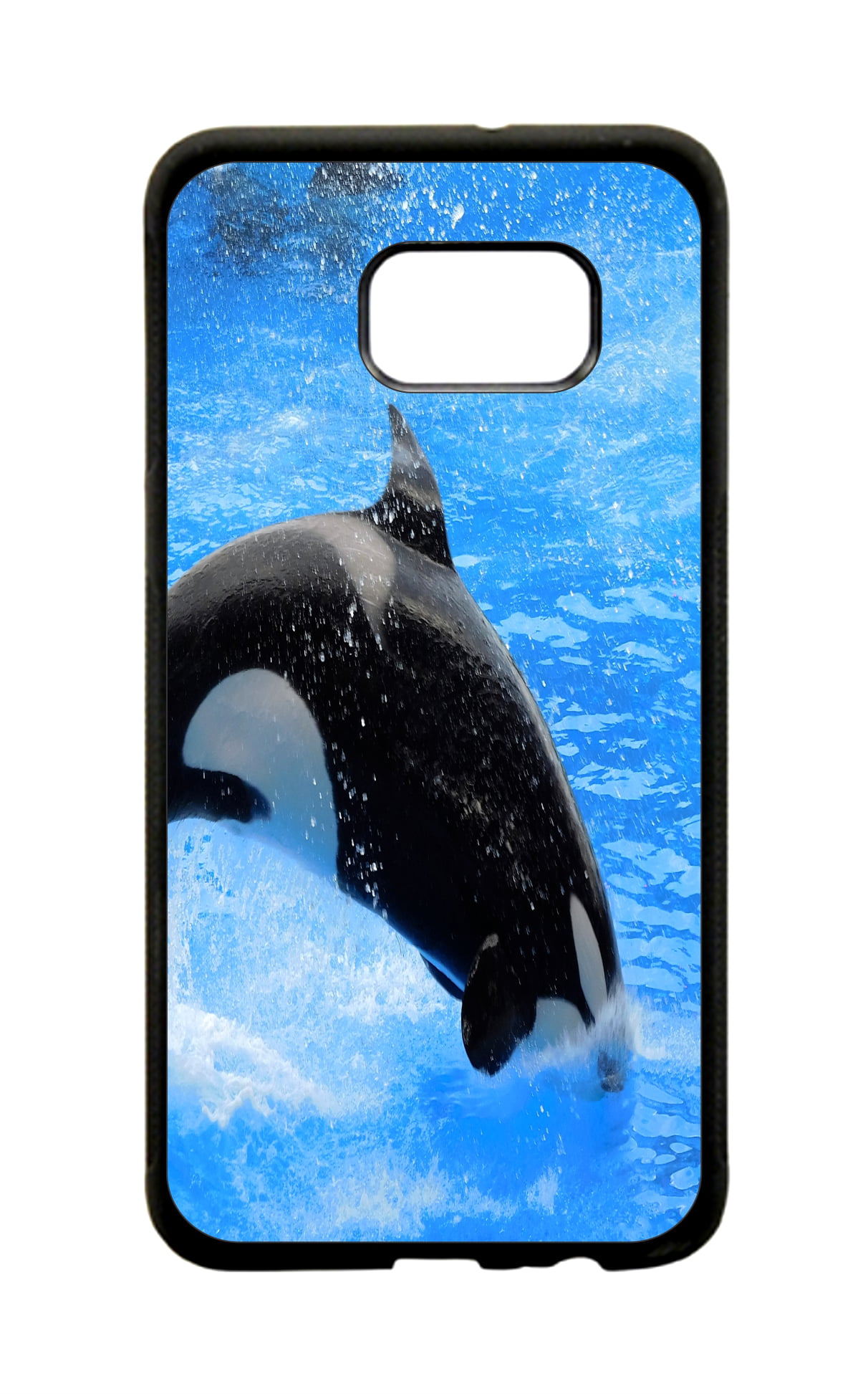 Orca Killer Whale in the Ocean Design Black Plastic Protective Phone Case  That Is Compatible with the Samsung Galaxy s8 