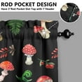 thumbnail image 3 of Gothic Witchy Mushroom Curtains - Set of 2 Dark Academia Style, 27.5Wx39L Inch Semi-Sheer Tier Kitchen Window Treatments, Machine Washable with Rod Pocket, 3 of 4