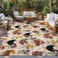 thumbnail image 2 of Farmhouse Rooster Outdoor Rug for Patio/Deck/Porch, Non-Slip Large Area Rug 6 x 9 Ft, Vintage Watercolor Flowers Wood Grain Indoor Outdoor Rugs Washable Area Rugs, Camping Rug Carpet Runner, 2 of 8