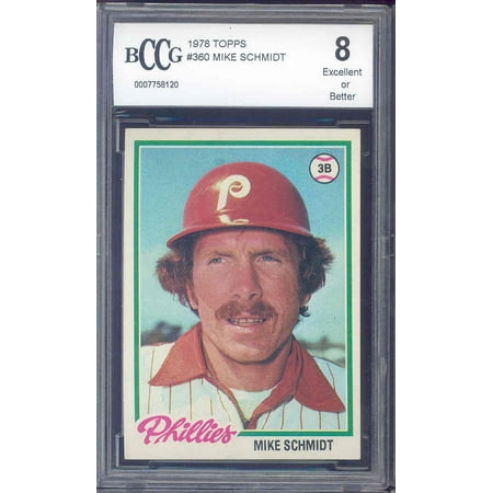 1978 Trading Card - 1978 topps #360 MIKE SCHMIDT phillies BGS BCCG 8