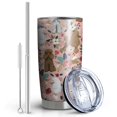 thumbnail image 2 of 20 Oz Poodle and Flowers Floral Coffee Tumbler Double Wall Insulated Stainless Steel Water Bottle | Metal Reusable Thermoses Flask with Cup Cap | Leak & Sweat Proof with Anti-Dust Lid, 2 of 7