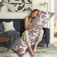 thumbnail image 5 of Paisley Long Body Pillow Cover - Vintage Bohemian Floral Print, Soft & Breathable Ethnic Fabric, Hidden Zipper, 20"x54" - Elegant Home Decor Gift for Side Sleepers & Pregnancy Support, 5 of 7