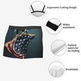 thumbnail image 3 of Yiaed American Flag Print Men's Soft Cotton Boxer Shorts Breathable Boxers Underwear Moisture-Wicking Underwear Stretch Boxer Briefs for Man-Large, 3 of 5