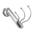 thumbnail image 3 of Rok Pearly Grey Over The Door 3 Prong Closet Bathroom Bedroom Coat Clothes Towel Hat Swivel Hook, 3 of 7