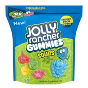 Jolly Rancher Gummies Sours Assorted Fruit Flavored Candy, Family Pack 28.8 oz