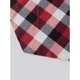 thumbnail image 5 of Family Matching Christmas Pajamas, Solid Color Tops  Plaid Pants Holiday Sleepwear Set, 5 of 7