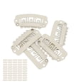thumbnail image 3 of Clip para complementar la peluca, 50 piezas de forma de forma de forma de u beige de beige 6 dientes con goma para uso en el HOGAR, 3 of 7