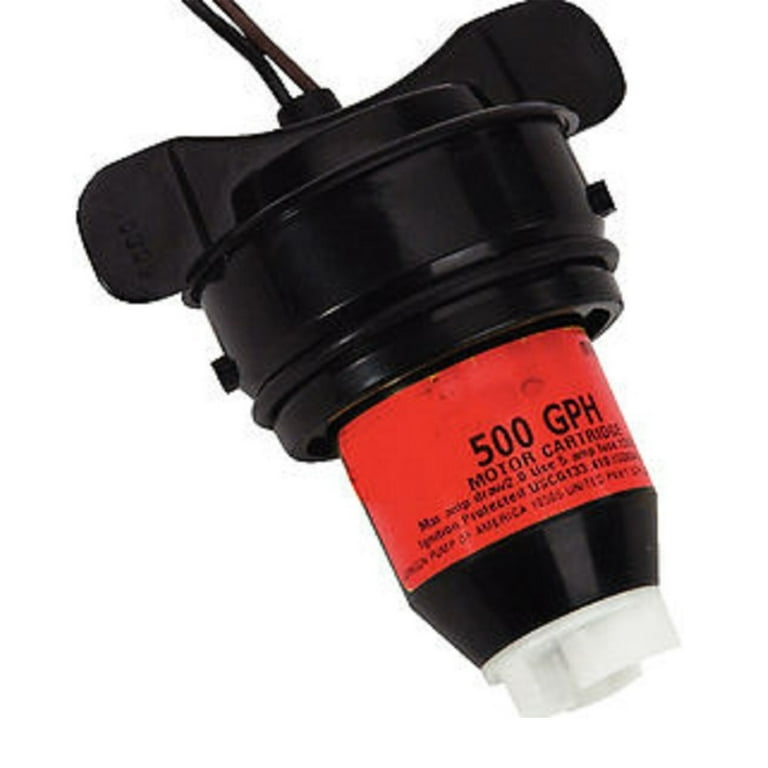 「Bowow」ポンプ ブラック Johnson Pump Electric 28552 Replacement Motor for 12V 500GPH