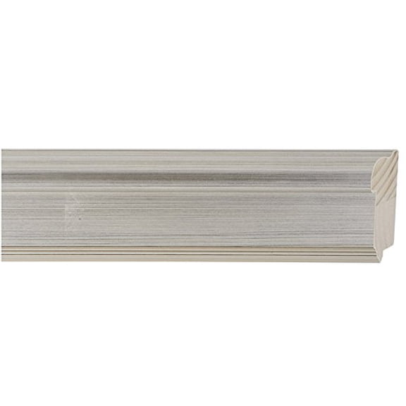 Picture Frame Moulding (Wood) 18Ft Bundle - Contemporary Silver Finish - 3.25" Width - 3/4" Rabbet