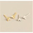 thumbnail image 2 of FusionJevel 925 Sterling Silver Tiny sparkly marquise cz studs - Dainty 18K gold Plated marquise studs - Sterling silver studs - Tiny diamond studs - Second hole earring - Third hole, 2 of 2