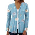 thumbnail image 2 of Puntoco Blusa tipo cárdigan con estampado cómodo e informal de manga larga para mujer Puntoco Puntoco-1, 2 of 5