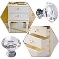 thumbnail image 5 of 10 Uds. Perillas de cristal para gabinete, 30mm, forma de diamante, cajones, gabinetes de cocina, aparador, armario, tiradores (transparente), 5 of 5