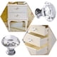 thumbnail image 5 of 10 Uds. Perillas de cristal para gabinete, 30mm, forma de diamante, cajones, gabinetes de cocina, aparador, armario, tiradores (transparente), 5 of 5