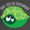 thumbnail image 2 of CafePress - December Due Date Belly Print Turtle Maternity Dar - Maternity Dark T-Shirt, 2 of 3