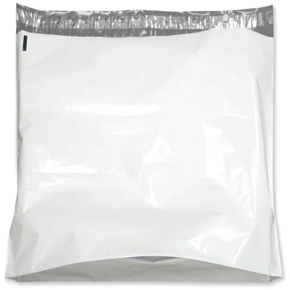 POLYJACKET® White Gusseted Flat Poly Mailers