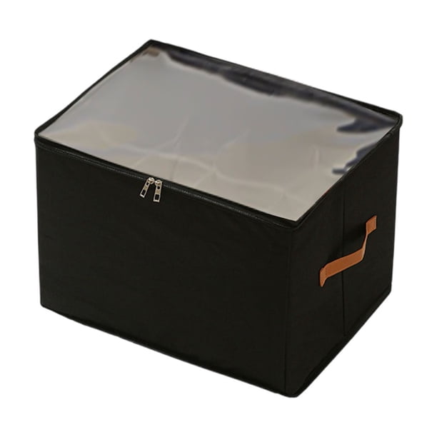 Caja de almacenamiento plegable de tela con tapa, compartimentos para ropa interior, calcetines, ropa pequeña, organizador de rejilla múltiple para armario, cajón o zapatero, contenedor cuadrado