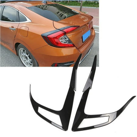 Tail Lights G2 Carbon - 4Pcs Carbon Fiber Tail Light Eyelid Trim for Honda Civic 10th Sedan 2016 2017