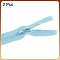 thumbnail image 3 of Uxcell 2Pcs Sewing Jacket Zippers 14 inch Resin Coats Replacement Coil Zipper for DIY Craft Bag Garment Home Textile Clothes,  Light Blue, 3 of 7