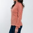 thumbnail image 7 of Elsie & Zoey Jaylyn Ribbed Jersey Crew Neck Bishop Long Sleeve Top for Women, 7 of 7