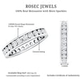 thumbnail image 6 of Rosec Jewels Certified Moissanite Eternity Ring for Women - Moissanite Wedding Band - D-VS1 Quality, 925 Sterling Silver, US 4.00, 6 of 7