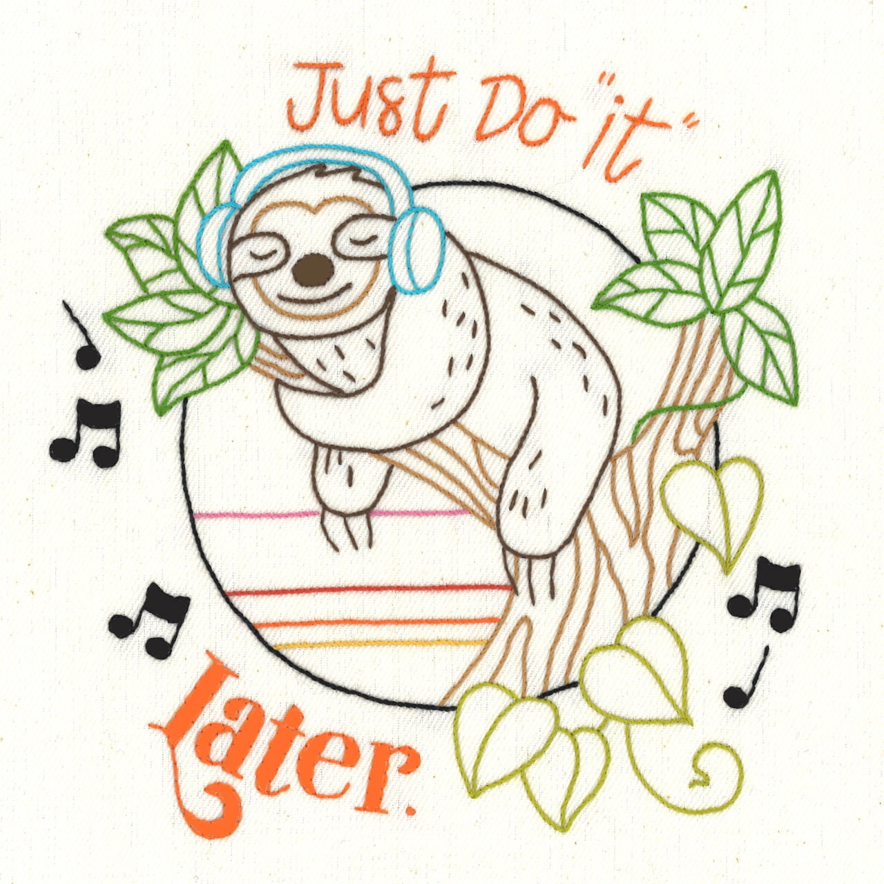 (3 pack) Sloths Iron-on Transfer Pattern for Embroidery and Painting by Stitcher's Revolution Brand