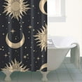 thumbnail image 5 of Gothic Shower Curtain - Dark Celestial Moon & Star Print, Mystical Cosmic Theme Bath Decor, Waterproof Polyester, 36"Wx72"L, Goth Aesthetic Gift, 5 of 5