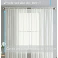 thumbnail image 4 of THD Serenity Sheer Voile Window Treatment Rod Pocket Curtain Panels - Light Filtering Curtains for Living Room - Set of 4, 4 of 7