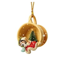 KCEHTA Animal Christmas Ornaments, Animal Ornaments for Christmas Tree, Double-Sided Print Christmas Animal Ornaments, Animal Christmas Tree Ornaments for Christmas Birthday Party Decorations